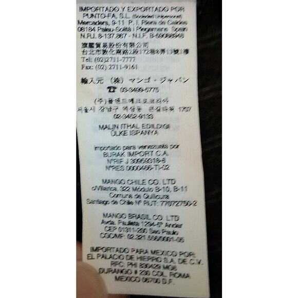 MNG Mango Black & White Striped Bias Cut A Line Skirt Ruffle Vintage Y2K 90's - Picture 6 of 8